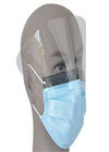 Antinebel 3 Falten-Wegwerfgesichtsmaske mit transparentem Plastikmasken-Flüssigkeits-Abwehrmittel