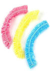 Wegwerfplastikhaar-Kappen multi Größe Polyethlene mit Gummiband-Farbstreifen