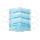 Blaue Wegwerfgesichtsmaske 3 Schicht-Filtration nicht gesponnen mit elastischer Ohr-Schleife