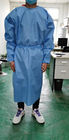 Blaues medizinisches Wegwerfkleid der Isolierungs-45g mit der elastischen Stulpe nicht steril oder Elementaroperation steril